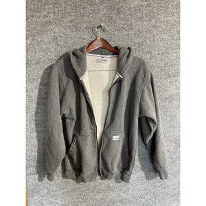 Pro Club Hoodie Mens Small Gray Heavyweight Full Zip Fleece Sweatshirt
